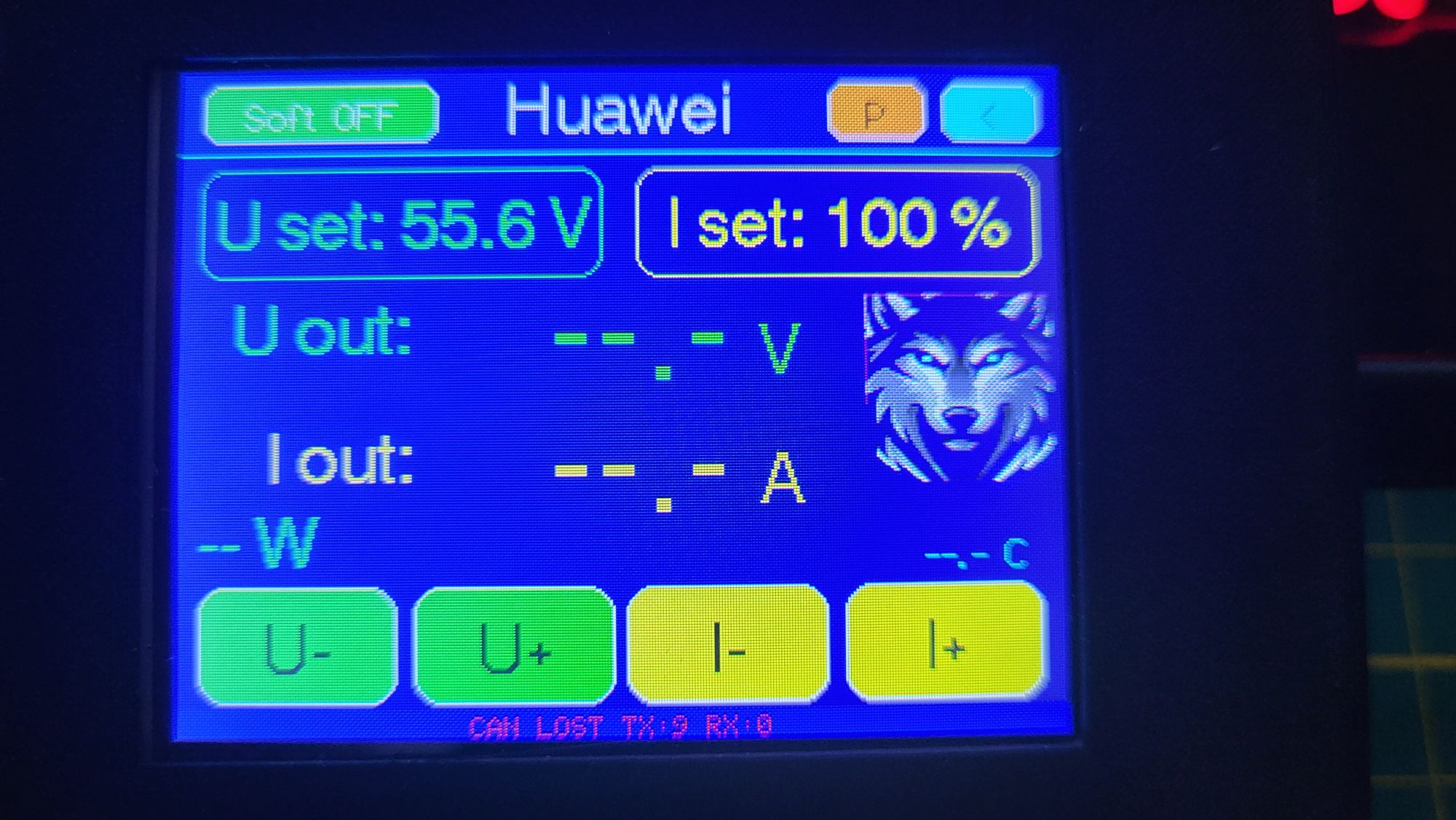 CAN-GO 2 PSU control screen