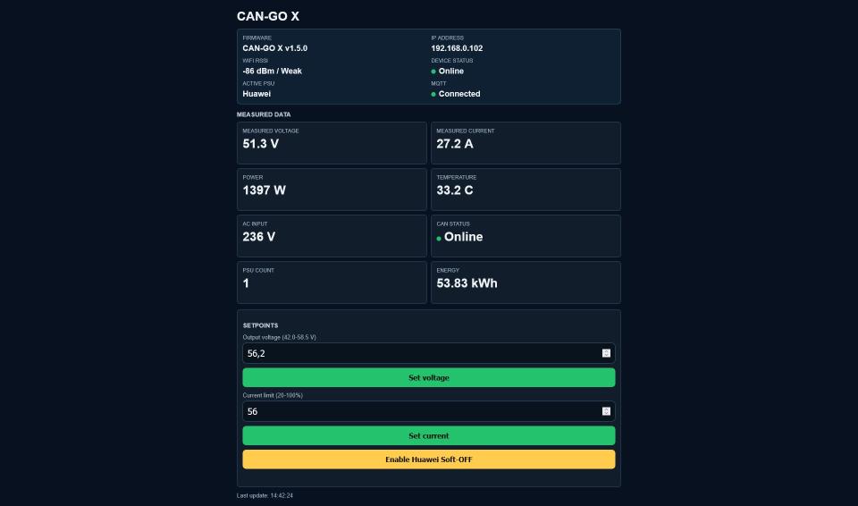 CAN-GO X web control view