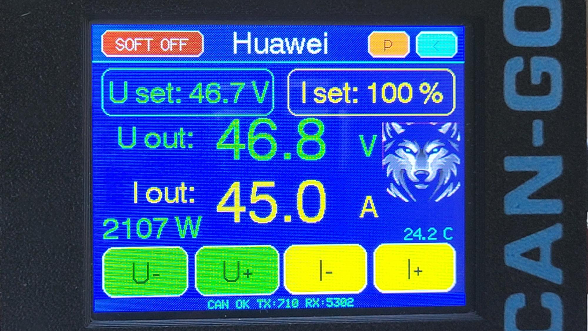 CAN-GO X live Huawei output screen